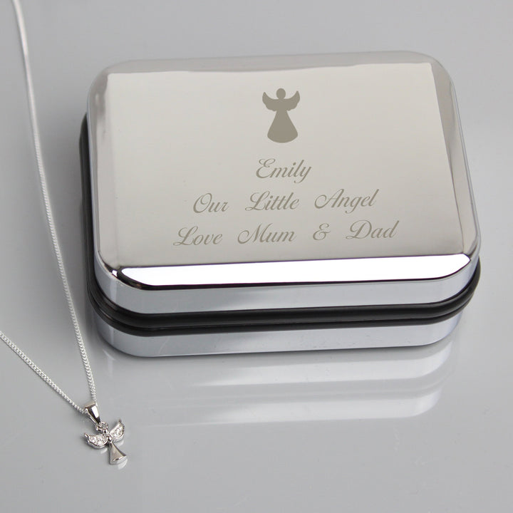 Personalised Angel Necklace & Box in gift category 