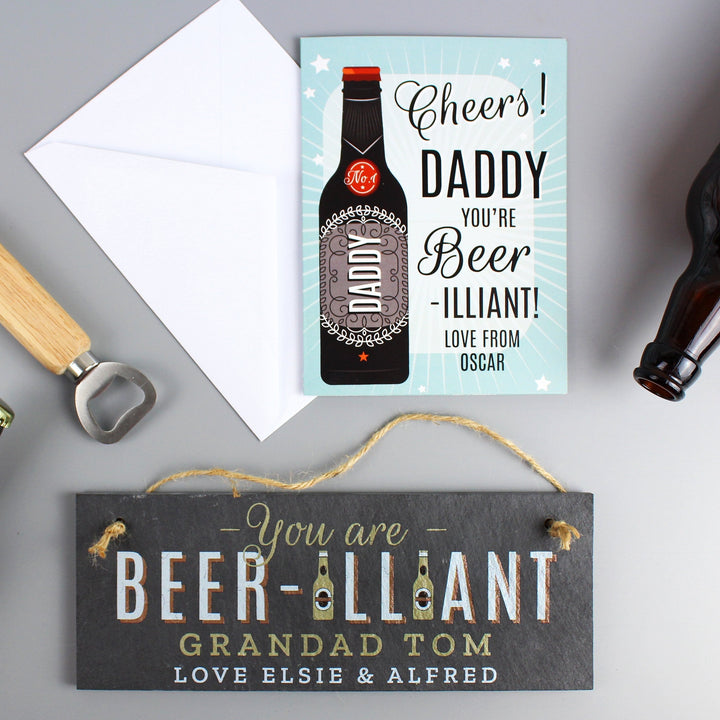 Personalised Beer-Illiant Card - part of the Gifts Finder Personalised Cards collection