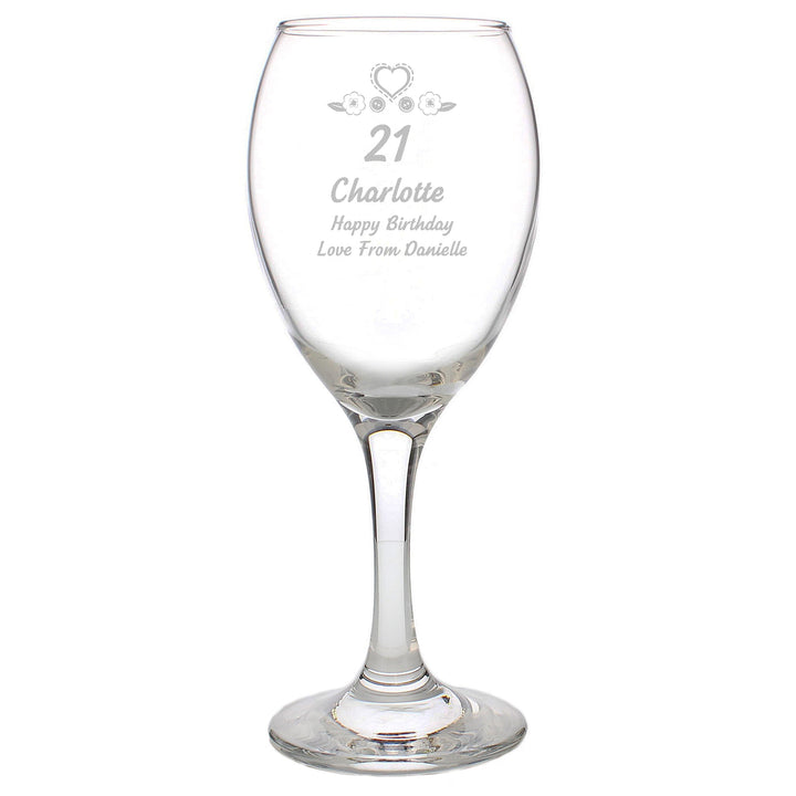 Personalised Birthday Craft Wine Glass in gift category 