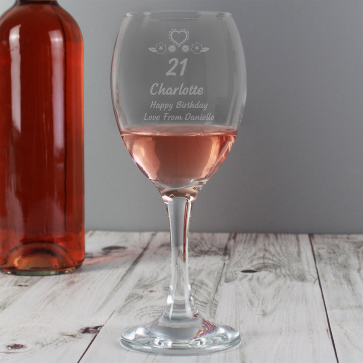 Personalised Birthday Craft Wine Glass in gift category 