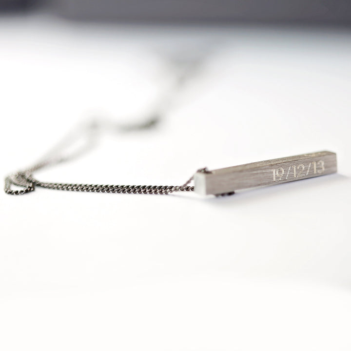 Personalised Brushed Men's Necklace