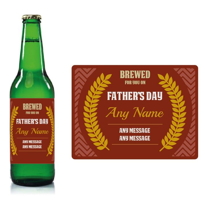 Buy Personalised Fathers day beer bottle label Brick Red - Corn Ears from www.giftsfinder.co.uk