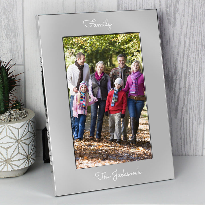 Buy Personalised Free Text 7 x 5 Silver Photo Frame available now at www.giftsfinder.co.uk