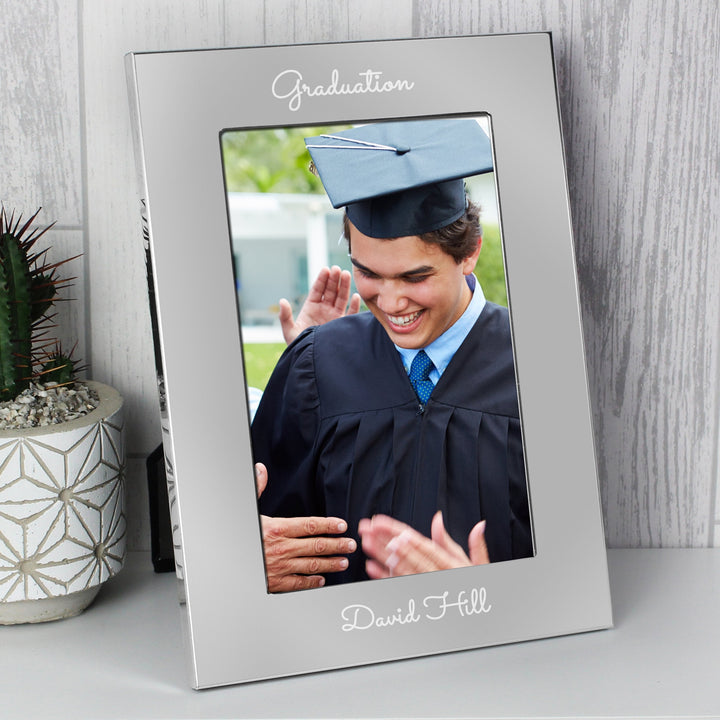 Buy Personalised Free Text 7 x 5 Silver Photo Frame available now at www.giftsfinder.co.uk