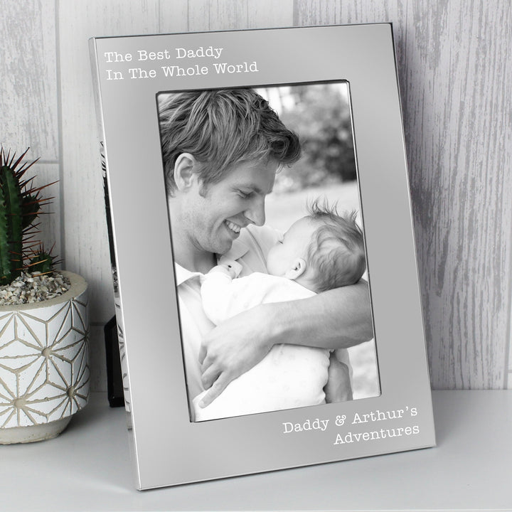 Buy Personalised Free Text 7 x 5 Silver Photo Frame available now at www.giftsfinder.co.uk