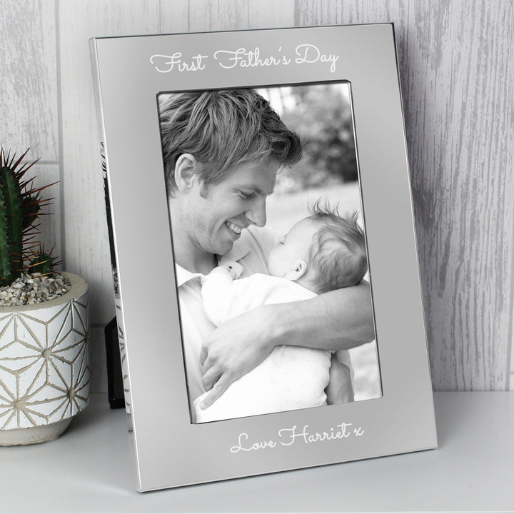 Buy Personalised Free Text 7 x 5 Silver Photo Frame available now at www.giftsfinder.co.uk