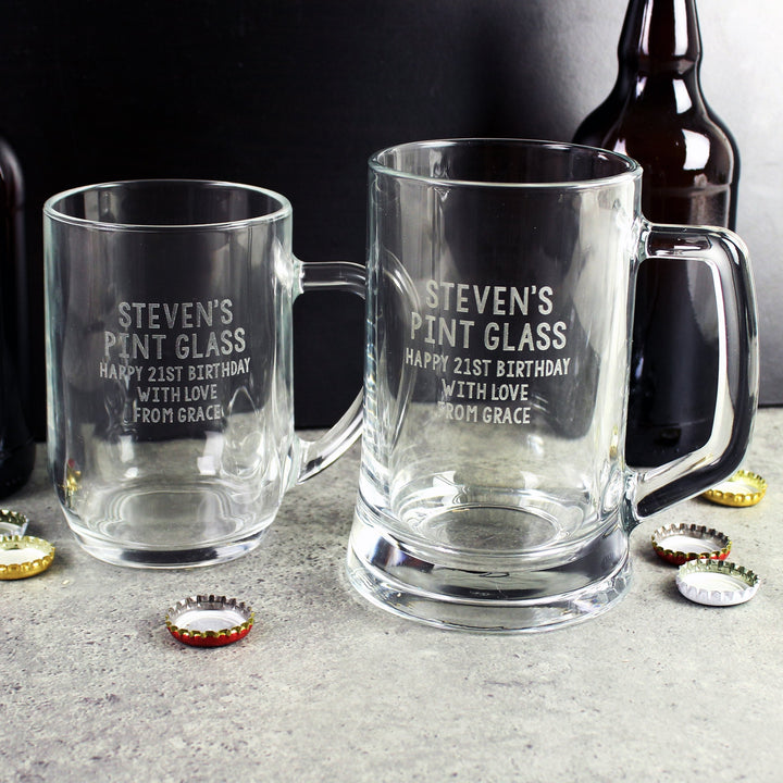 Buy Personalised Free Text Pint Stern Tankard available now at www.giftsfinder.co.uk