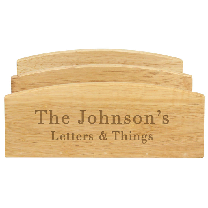 Buy Personalised Free Text Wooden Letter Rack available now at www.giftsfinder.co.uk