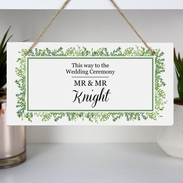 Buy Personalised Fresh Botanical Wooden Sign available now at www.giftsfinder.co.uk