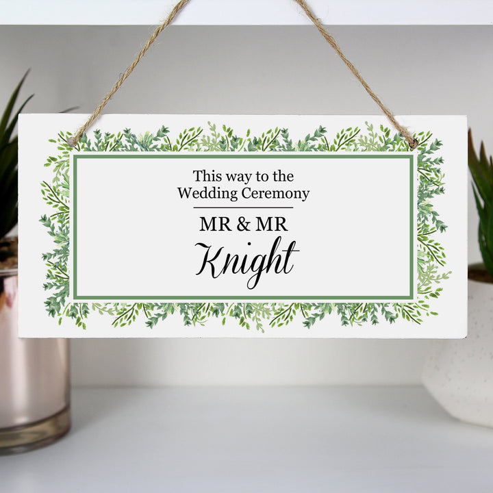 Buy Personalised Fresh Botanical Wooden Sign available now at www.giftsfinder.co.uk