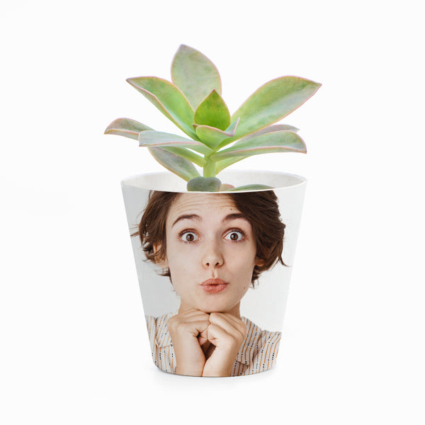 Buy Personalised Fun Photo Print Plant Pot at www.giftsfinder.co.uk