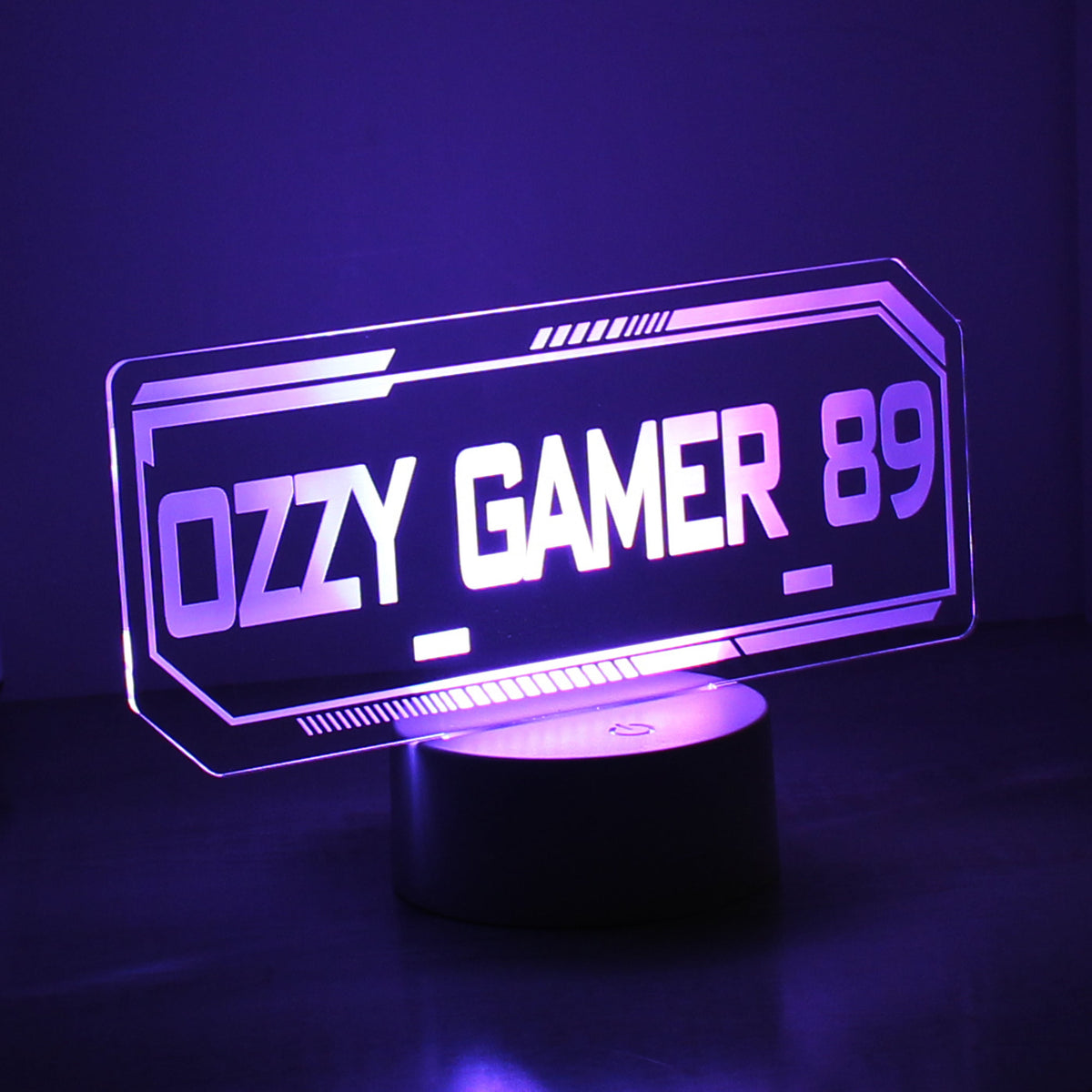 Personalised LED Name Sign Custom Engraved Light up Plaque -  Hong Kong