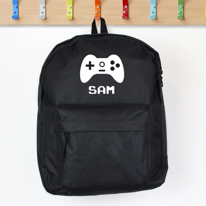 Personalised Gaming Black Backpack - part of the Personalised Backpacks collection