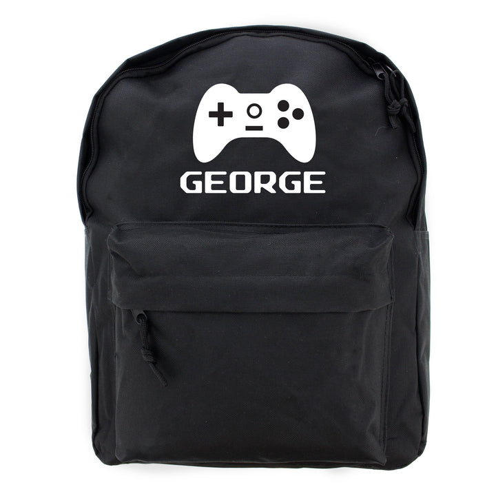 Personalised Gaming Black Backpack - part of the Personalised Backpacks collection