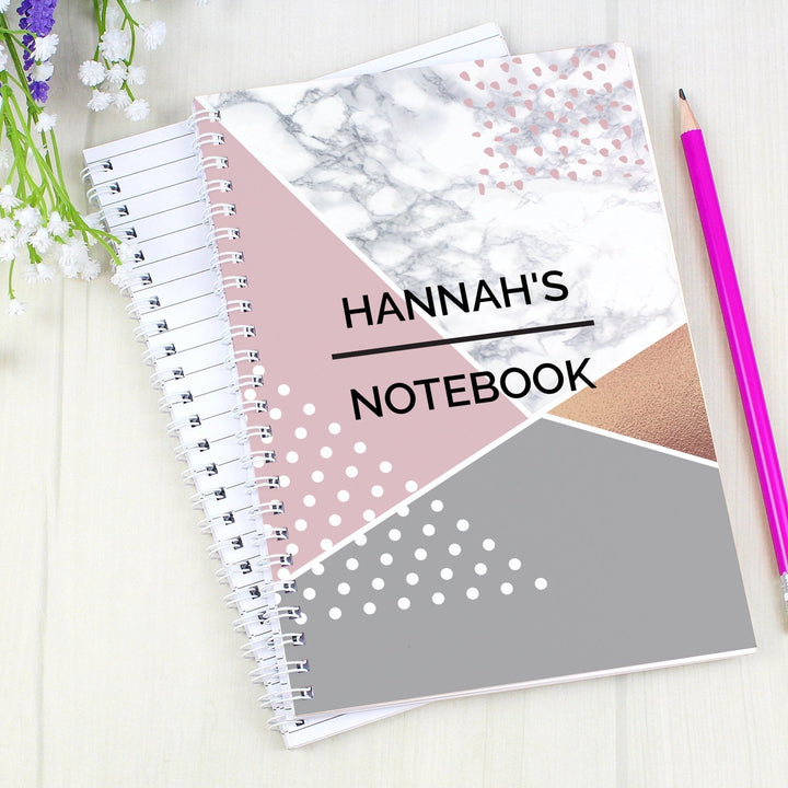 Personalised Geometric A5 Notebook - part of the Gifts Finder Personalised Notebooks collection