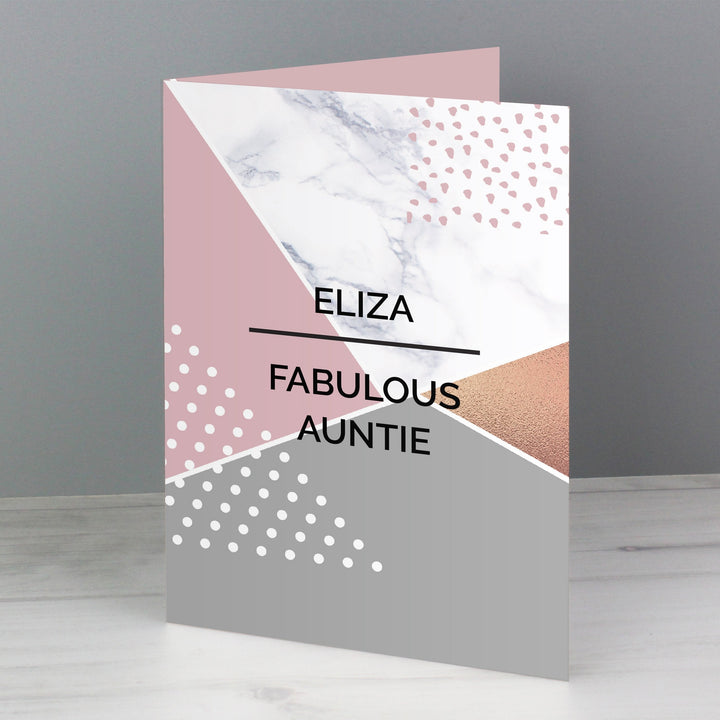 Personalised Geometric Card - part of the Gifts Finder Personalised Cards collection