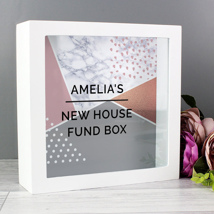 Buy Personalised Geometric Fund and Keepsake Box available now at www.giftsfinder.co.uk