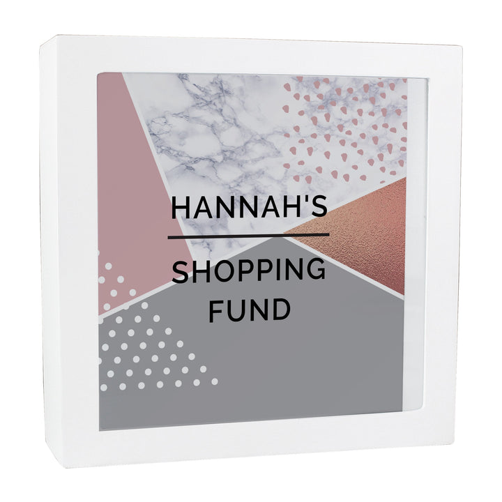 Buy Personalised Geometric Fund and Keepsake Box available now at www.giftsfinder.co.uk