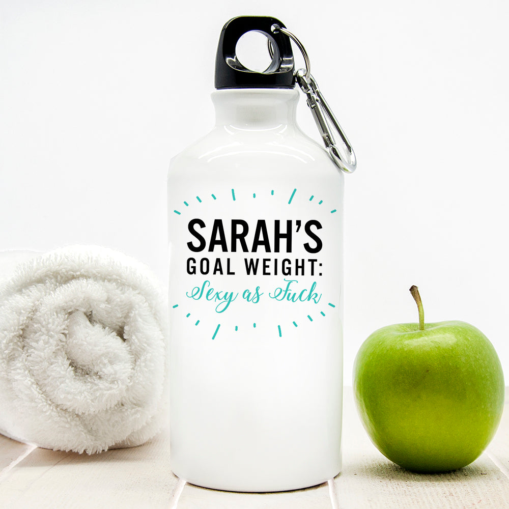 Personalised Goal Weight Water Bottle in gift category Personalised Water Bottles