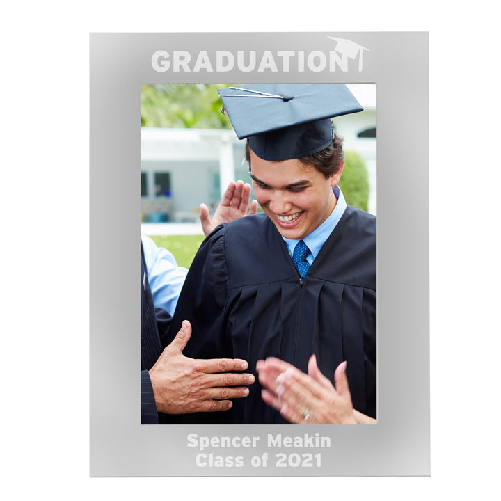 Buy Personalised Graduation 7x5 Silver Photo Frame available now at www.giftsfinder.co.uk