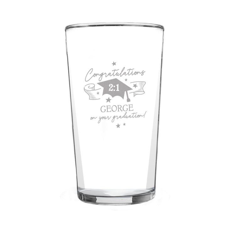 Buy Personalised Graduation Pint Glass available now at www.giftsfinder.co.uk