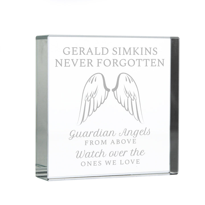 Buy Personalised Guardian Angel Wings Large Crystal Token available now at www.giftsfinder.co.uk