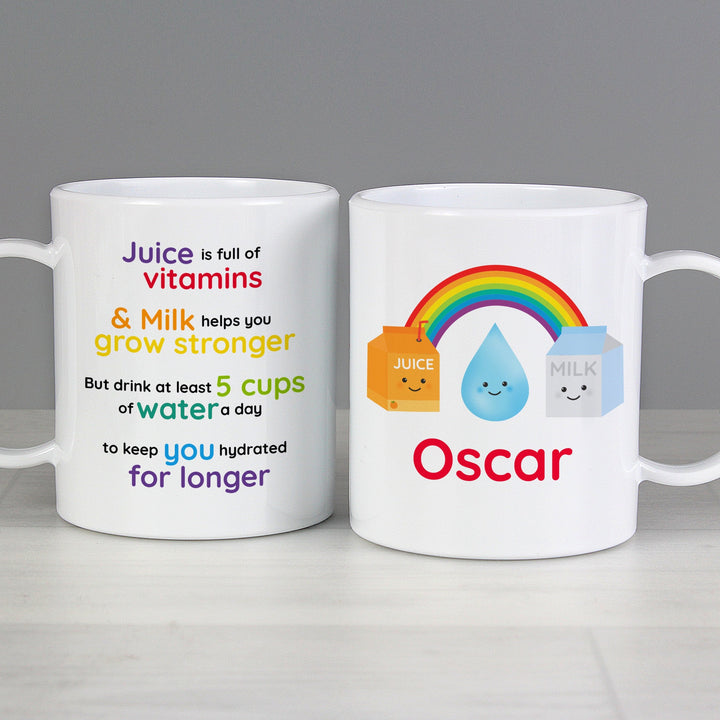 Buy Personalised Healthy Eating Plastic Mug available now at www.giftsfinder.co.uk