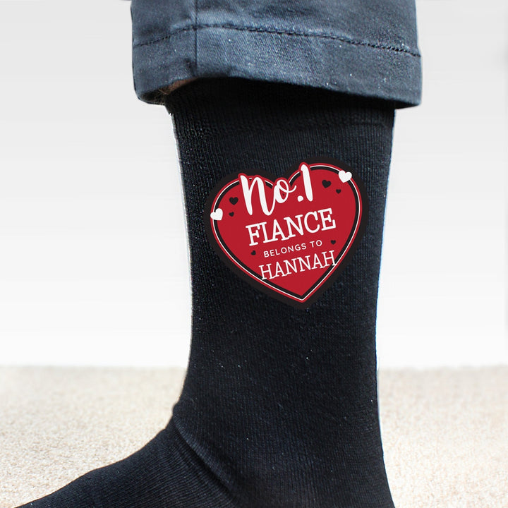 Buy Personalised Hearts No.1 Men's Socks available now at www.giftsfinder.co.uk