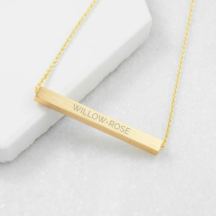 Buy Personalised Horizontal Bar Necklace from www.giftsfinder.co.uk