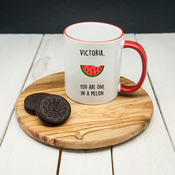 Personalised You Are One In A Melon" Mug" in gift category Personalised Mugs