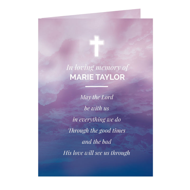 Buy Personalised In Loving Memory Cross Card available now at www.giftsfinder.co.uk