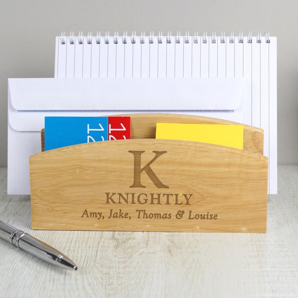 Buy Personalised Initial & Message Wooden Letter Rack available now at www.giftsfinder.co.uk