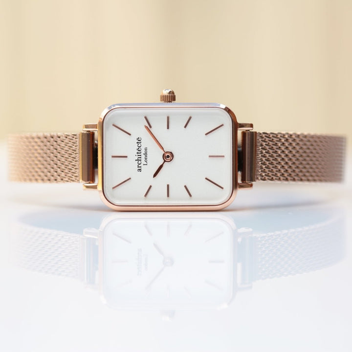 Buy Personalised Ladies Architect Lille Rose Gold Watch - Modern Font Engraved from www.giftsfinder.co.uk