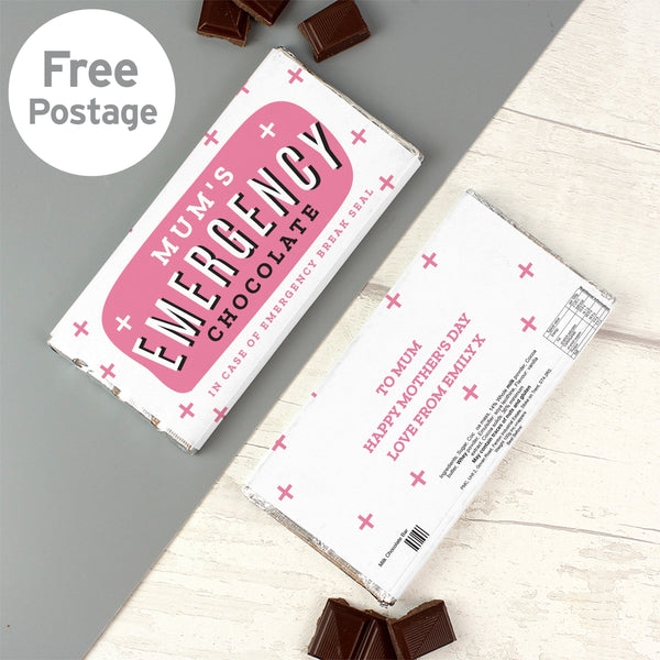 Buy Personalised Ladies Emergency Milk Chocolate Bar available now at www.giftsfinder.co.uk