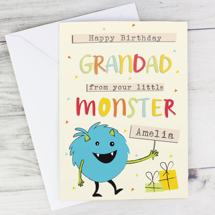 Buy Personalised Little Monster Card available now at www.giftsfinder.co.uk