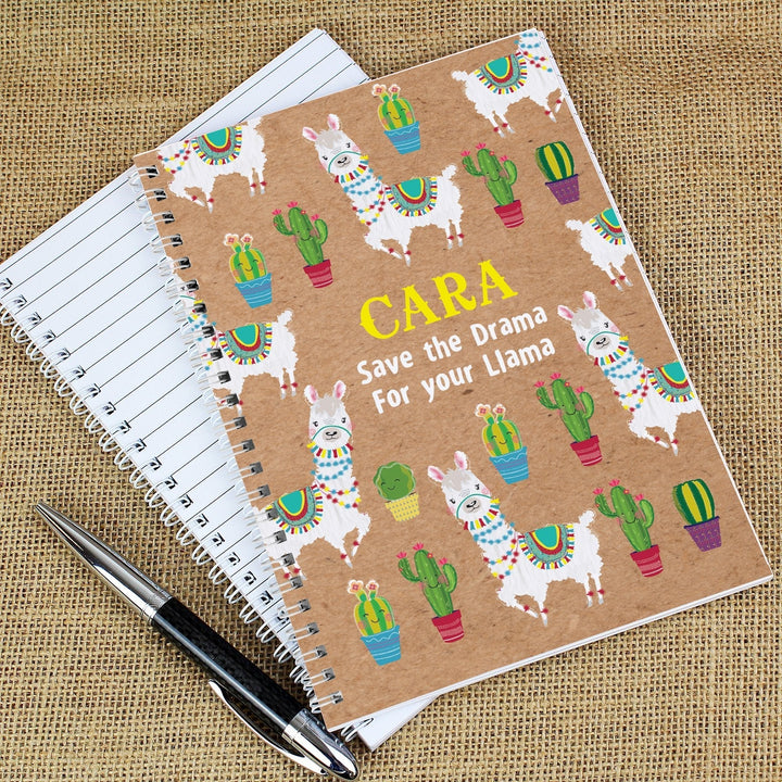 Buy Personalised Llama A5 Notebook available now at www.giftsfinder.co.uk