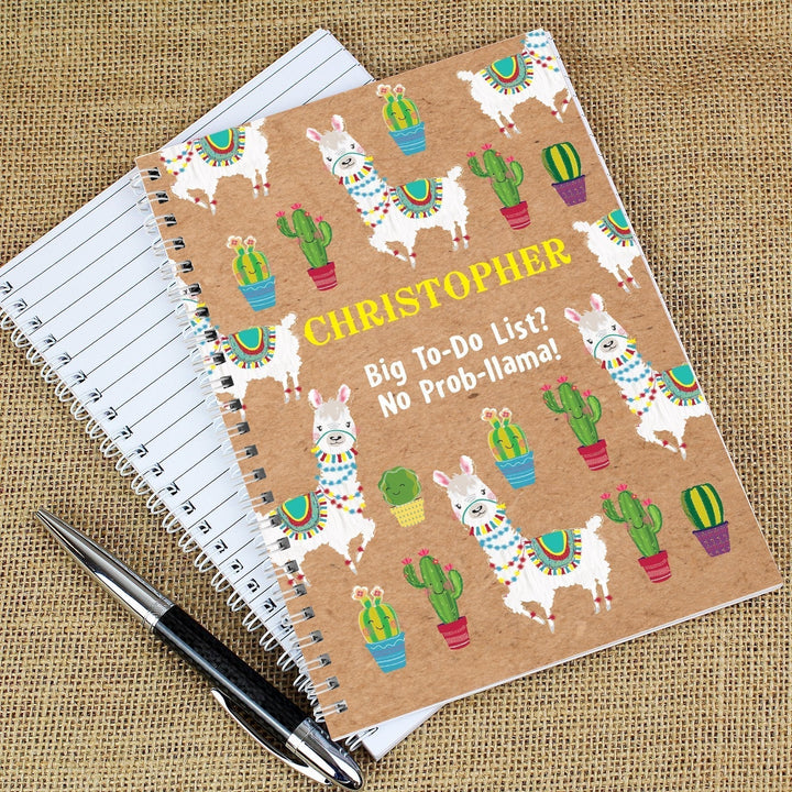 Buy Personalised Llama A5 Notebook available now at www.giftsfinder.co.uk