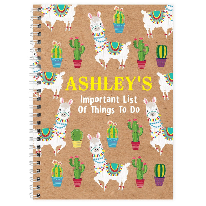 Buy Personalised Llama A5 Notebook available now at www.giftsfinder.co.uk