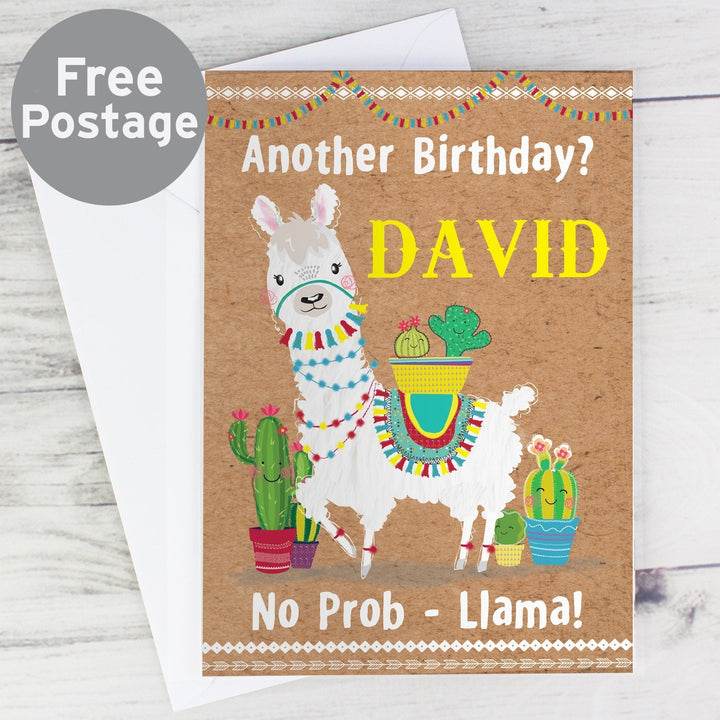 Buy Personalised Llama Card available now at www.giftsfinder.co.uk