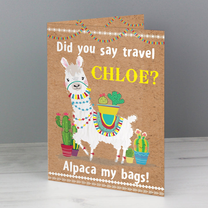 Buy Personalised Llama Card available now at www.giftsfinder.co.uk