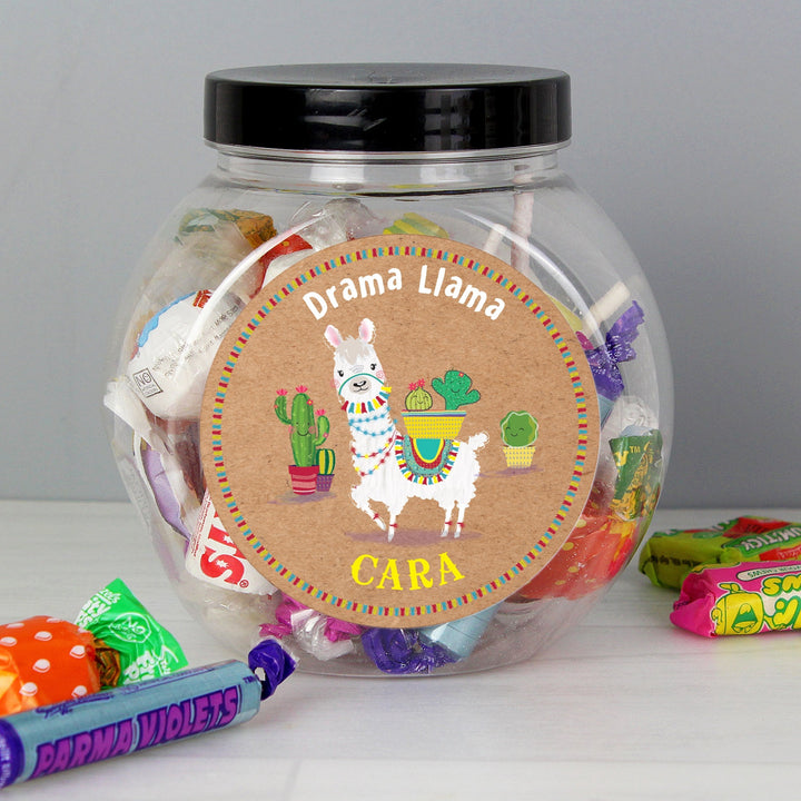 Buy Personalised Llama Sweet Jar available now at www.giftsfinder.co.uk