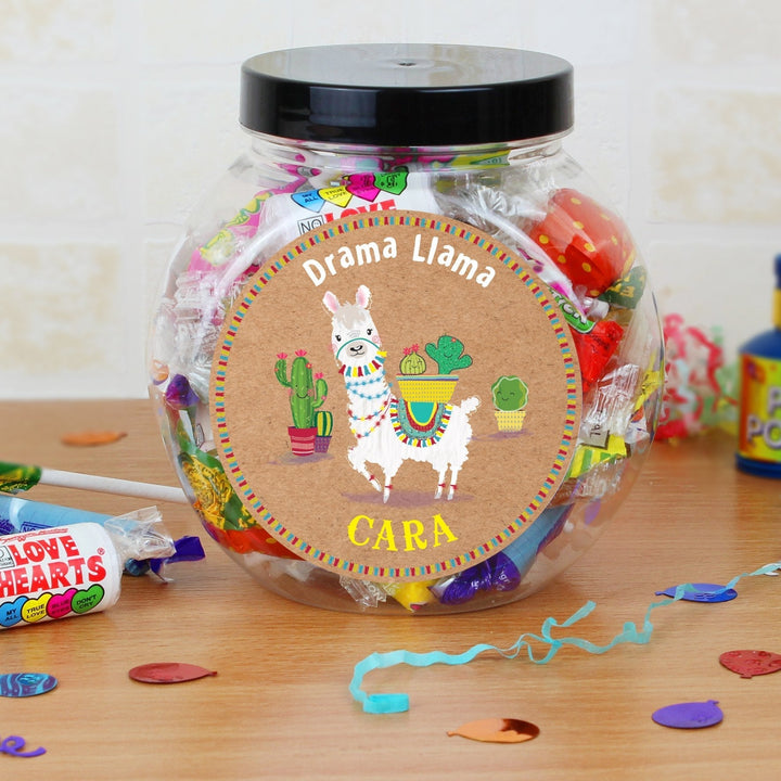 Buy Personalised Llama Sweet Jar available now at www.giftsfinder.co.uk