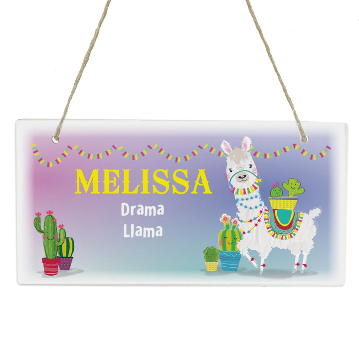 Buy Personalised Llama Wooden Sign available now at www.giftsfinder.co.uk