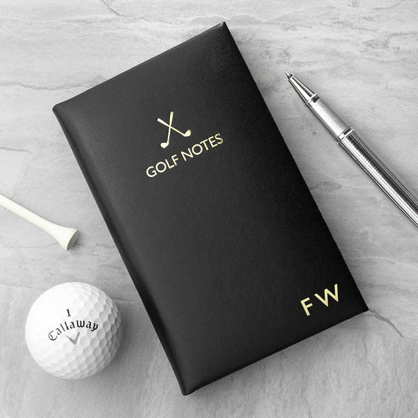 Personalised Leather Golf Notebook