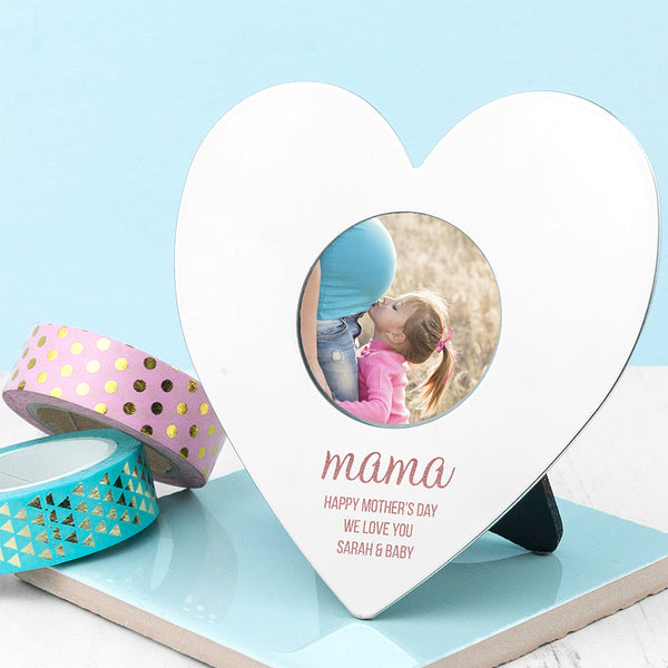 Personalised Silver Plated Heart Picture Frame