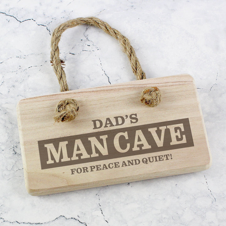 Buy Personalised MAN CAVE Wooden Sign available now at www.giftsfinder.co.uk