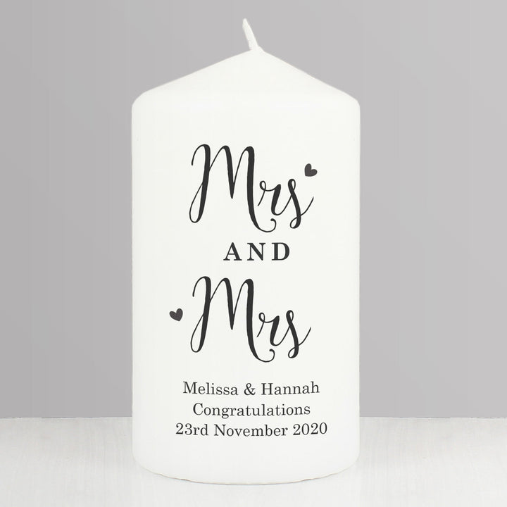 Buy Personalised Married Couple Pillar Candle available now at www.giftsfinder.co.uk