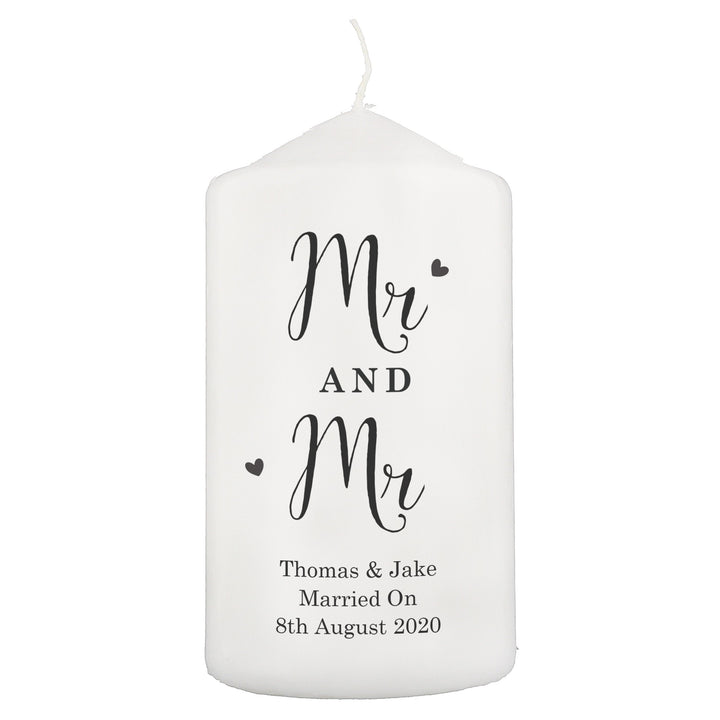 Buy Personalised Married Couple Pillar Candle available now at www.giftsfinder.co.uk