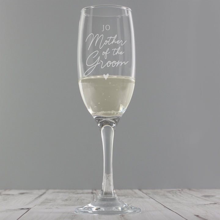 Buy Personalised Mother of the Groom Flute Glass available now at www.giftsfinder.co.uk