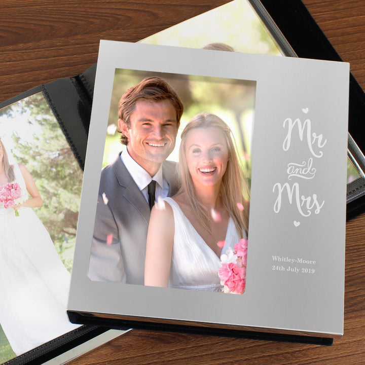 Buy Personalised Mr and Mrs 4x6 Photo Frame Album at www.giftsfinder.co.uk